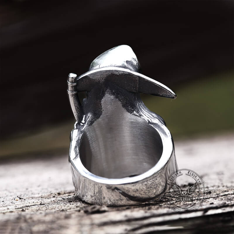 Death Reaper Stainless Steel Skull Ring