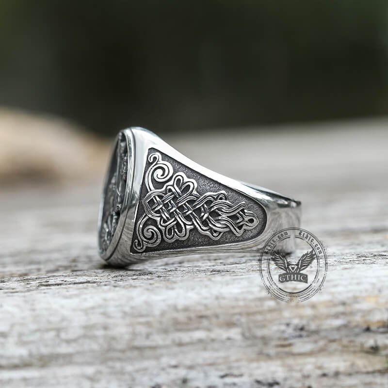 8416-st.-george-and-the-dragon-stainless-steel-religion-ring-5.jpg St. George and The Dragon Stainless Steel Religion Ring
