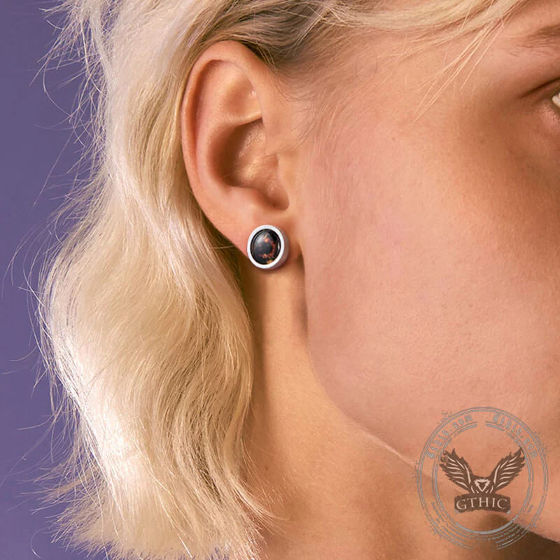 12 Constellation Zodiac Stainless Steel Luminous Stud Earrings