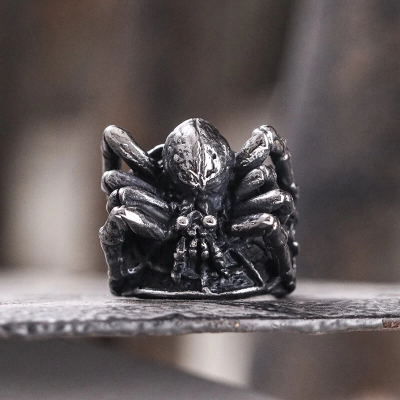 8736-b-7-b-7-variation-1.webp Spider Stainless Steel Animal Ring