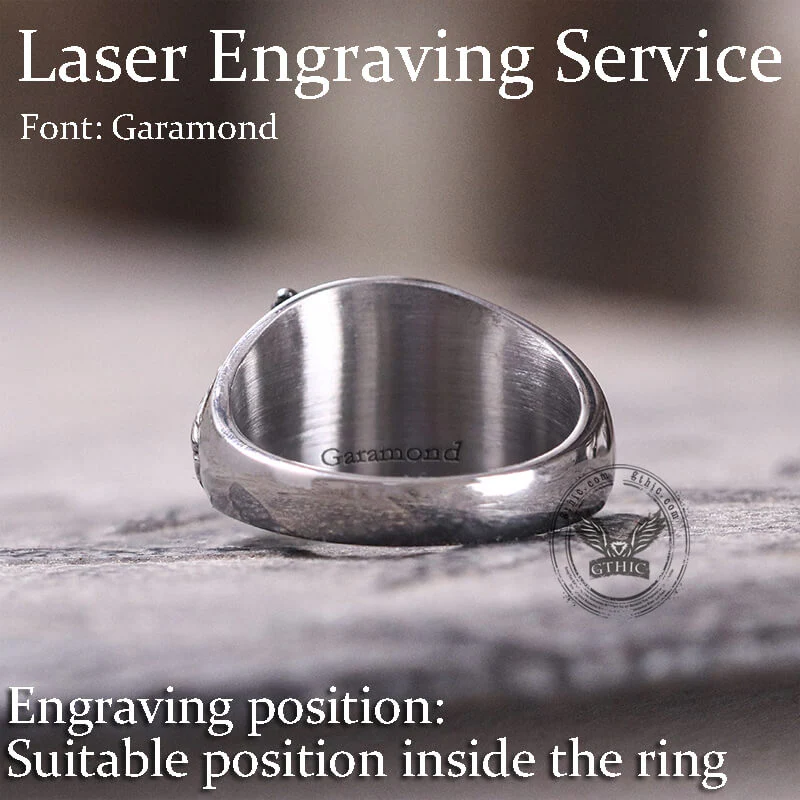 Norse Wolf Stainless Steel Animal Ring