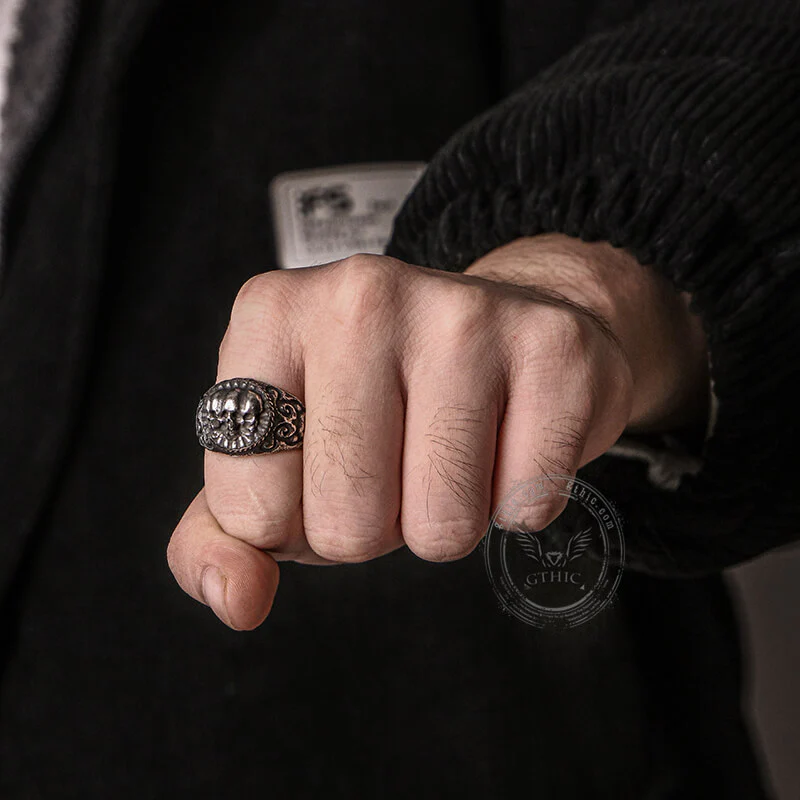 Domineering Skulls Stainless Steel Ring