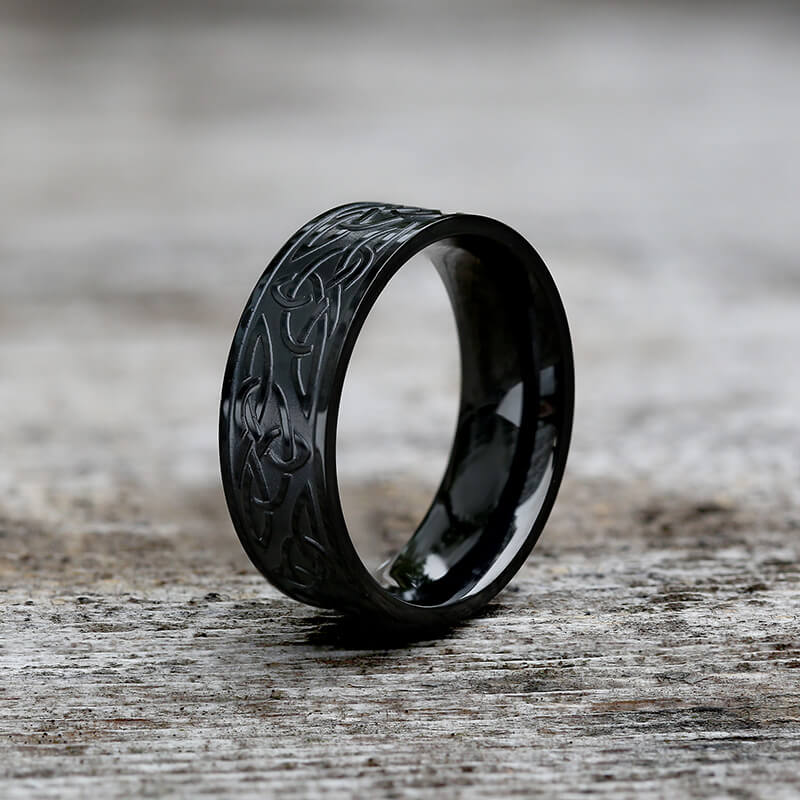 8840-celtic-triquetra-knot-stainless-steel-viking-ring-3.jpg Celtic Triquetra Knot Stainless Steel Viking Ring