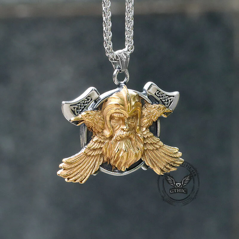 8855-tomahawk-odin-raven-stainless-steel-viking-pendant-4.webp Tomahawk Odin Raven Stainless Steel Viking Pendant