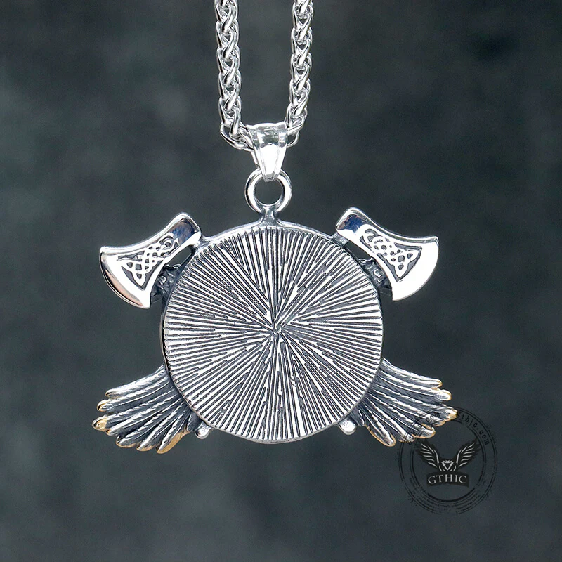 8855-tomahawk-odin-raven-stainless-steel-viking-pendant-7.webp Tomahawk Odin Raven Stainless Steel Viking Pendant