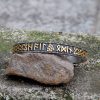 Stamped Futhark Runes Stainless Steel Viking Cuff Bracelet