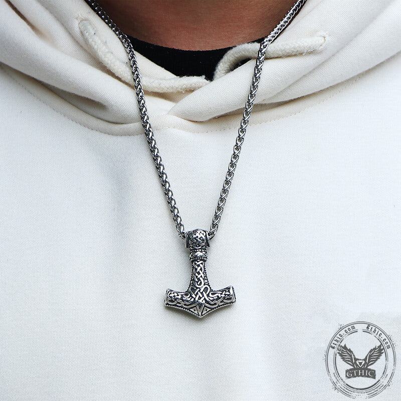 8937-norse-mjolnir-stainless-steel-viking-pendant-2.jpg Norse Mjolnir Stainless Steel Viking Pendant