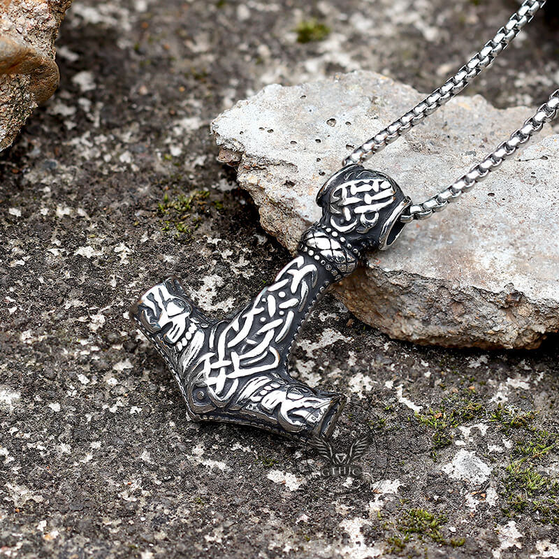 8937-norse-mjolnir-stainless-steel-viking-pendant-4.jpg Norse Mjolnir Stainless Steel Viking Pendant