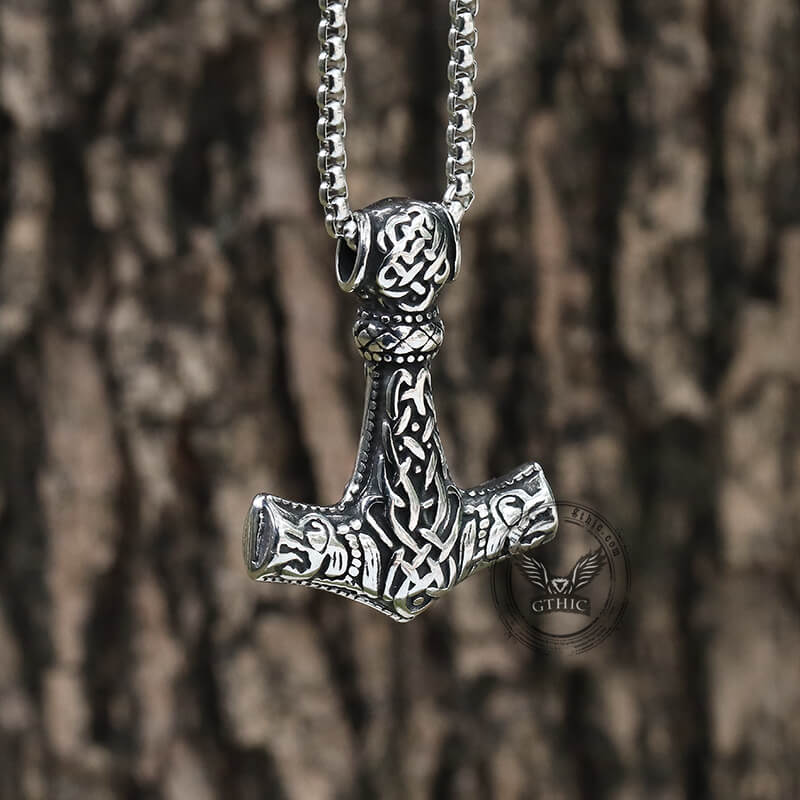 8937-norse-mjolnir-stainless-steel-viking-pendant-5.jpg Norse Mjolnir Stainless Steel Viking Pendant