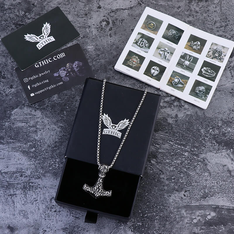 8937-norse-mjolnir-stainless-steel-viking-pendant-7.jpg Norse Mjolnir Stainless Steel Viking Pendant
