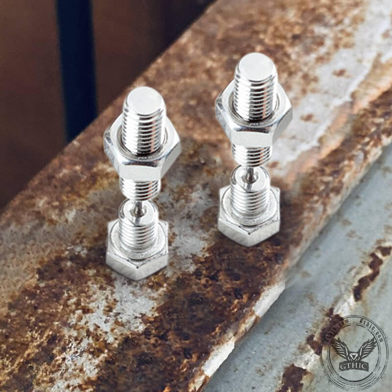 8938-hex-bolt-stainless-steel-screw-stud-earrings-7.jpg Hex Bolt Stainless Steel Screw Stud Earrings