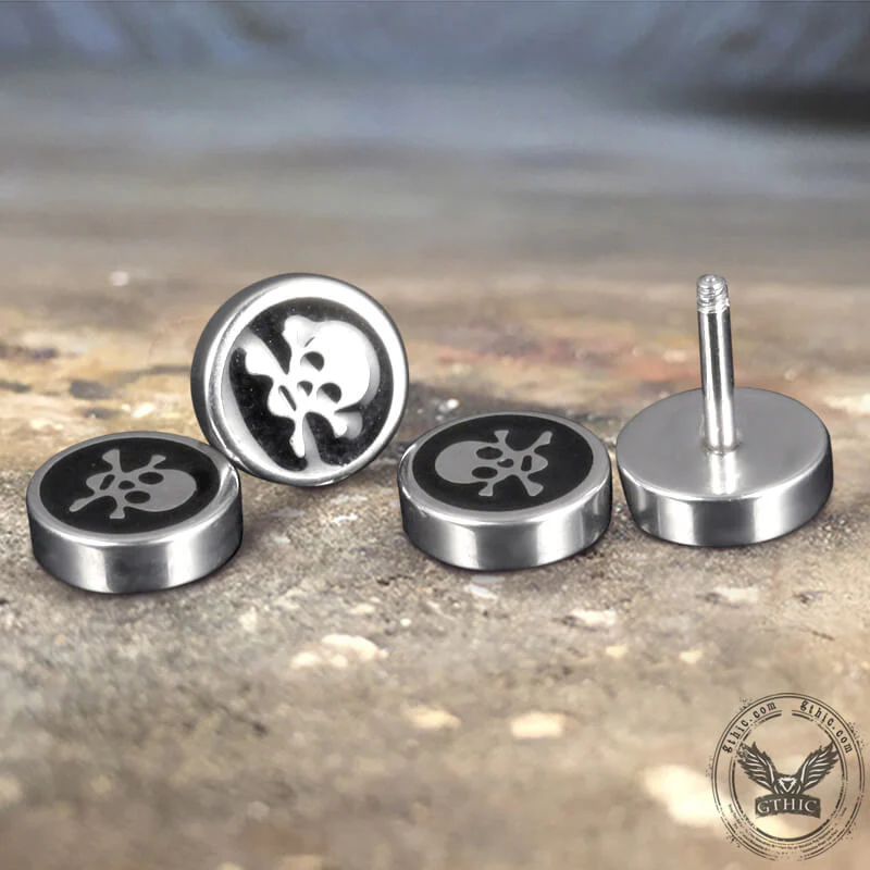 8942-round-stainless-steel-skull-stud-earring-4.webp Round Stainless Steel Skull Stud Earring