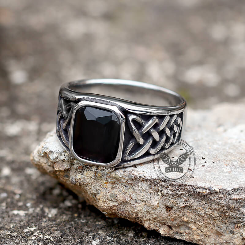 8943-viking-celtic-knot-gem-set-stainless-steel-ring-13.jpg Viking Celtic Knot Gem-set Stainless Steel Ring