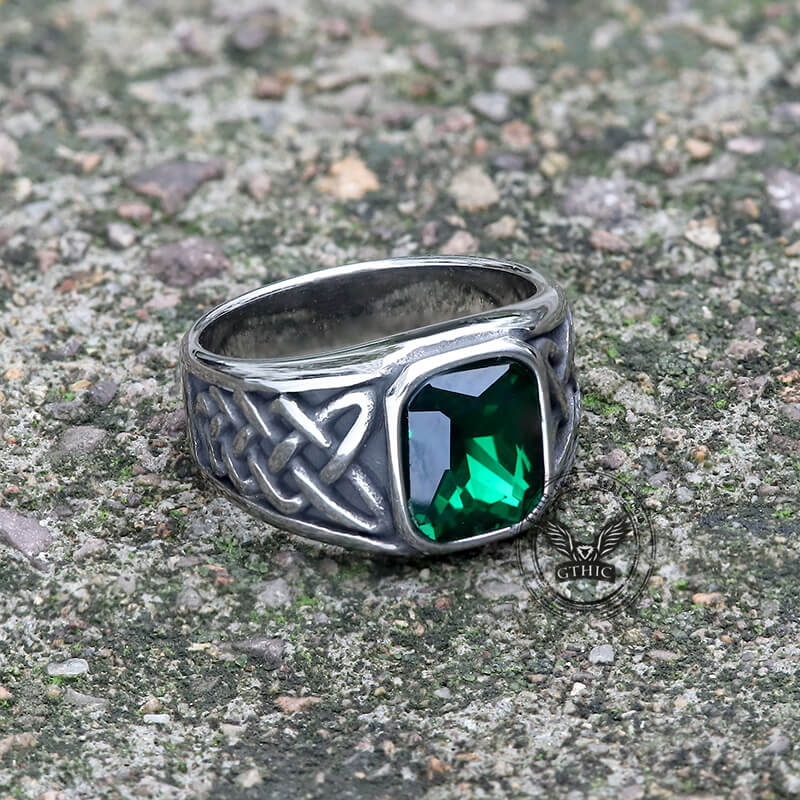 8943-viking-celtic-knot-gem-set-stainless-steel-ring-15.jpg Viking Celtic Knot Gem-set Stainless Steel Ring