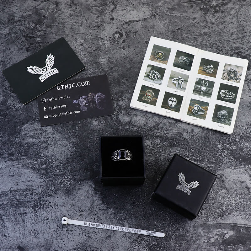 8943-viking-celtic-knot-gem-set-stainless-steel-ring-18.jpg Viking Celtic Knot Gem-set Stainless Steel Ring