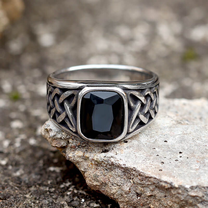 8943-viking-celtic-knot-gem-set-stainless-steel-ring-6.jpg Viking Celtic Knot Gem-set Stainless Steel Ring