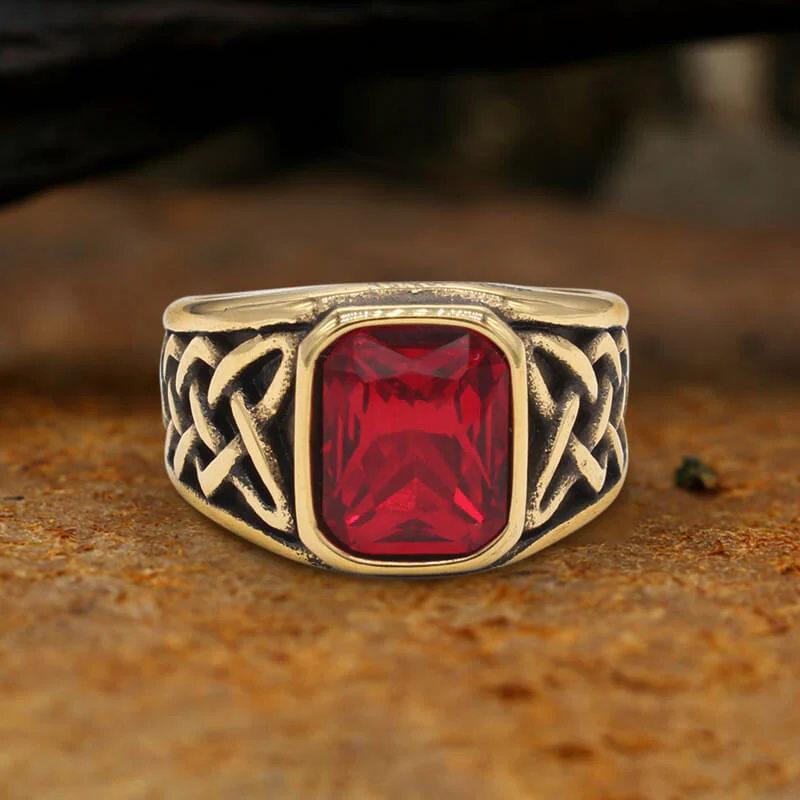 8943-viking-celtic-knot-gem-set-stainless-steel-ring-9.webp Viking Celtic Knot Gem-set Stainless Steel Ring