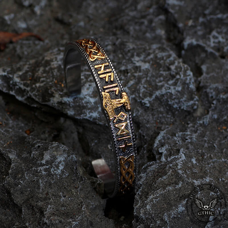 9081-celtic-knot-mjolnir-runes-stainless-steel-viking-bracelet-6.jpg Celtic Knot Mjolnir Runes Stainless Steel Viking Bracelet