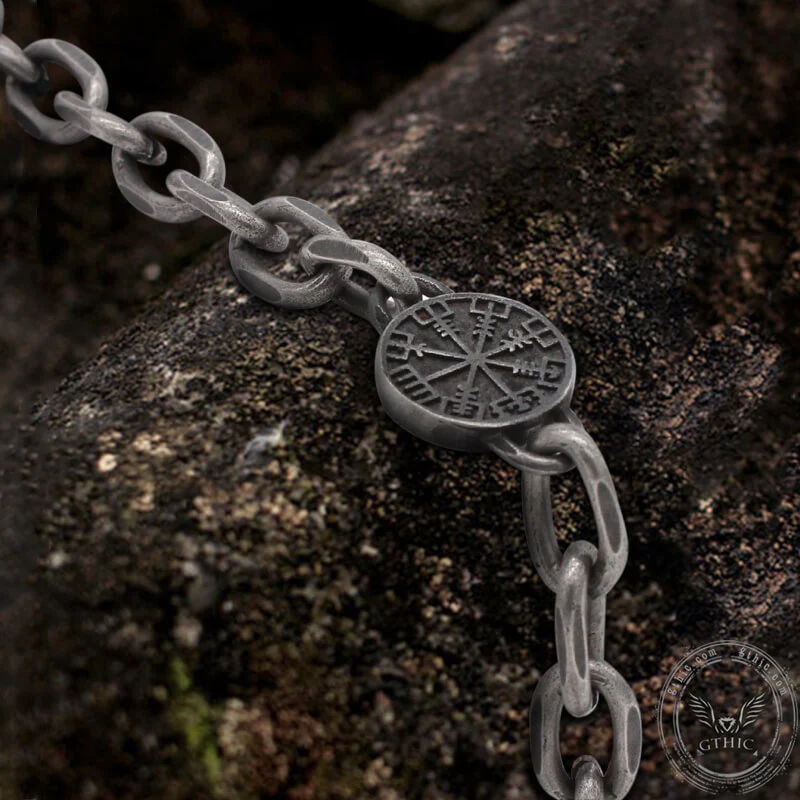 Vintage Stainless Steel Viking Necklace