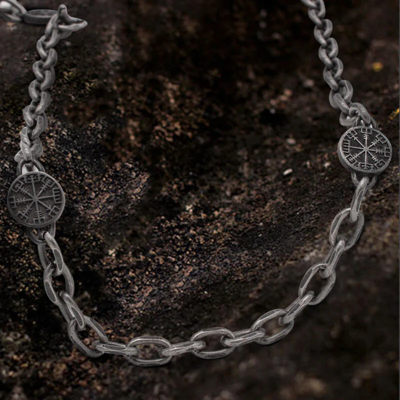 Vintage Stainless Steel Viking Necklace