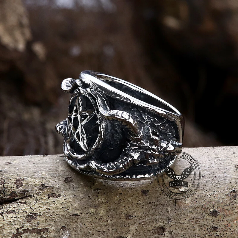Baphomet Sigil Stainless Steel Occultisme Ring