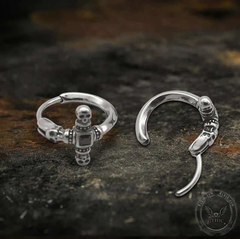 9277-punk-skull-cross-stainless-steel-hoop-earrings-8.webp Punk Skull Cross Stainless Steel Hoop Earrings
