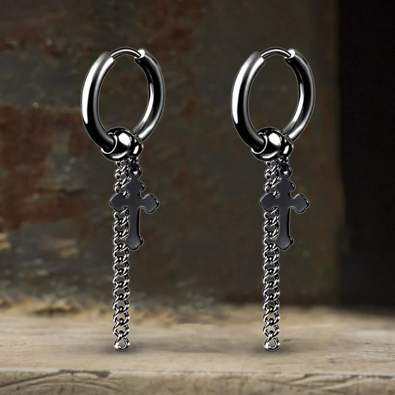 9298-minimalist-cross-chain-stainless-steel-hoop-earrings-4.webp Minimalist Cross Chain Stainless Steel Hoop Earrings