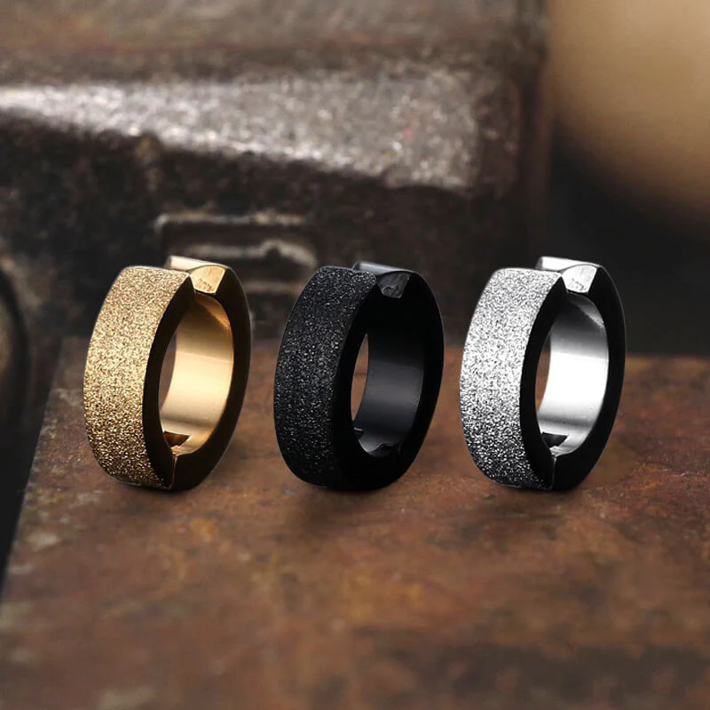9330-punk-frosted-stainless-steel-hoop-ear-cuffs-10.webp Punk Frosted Stainless Steel Hoop Ear Cuffs