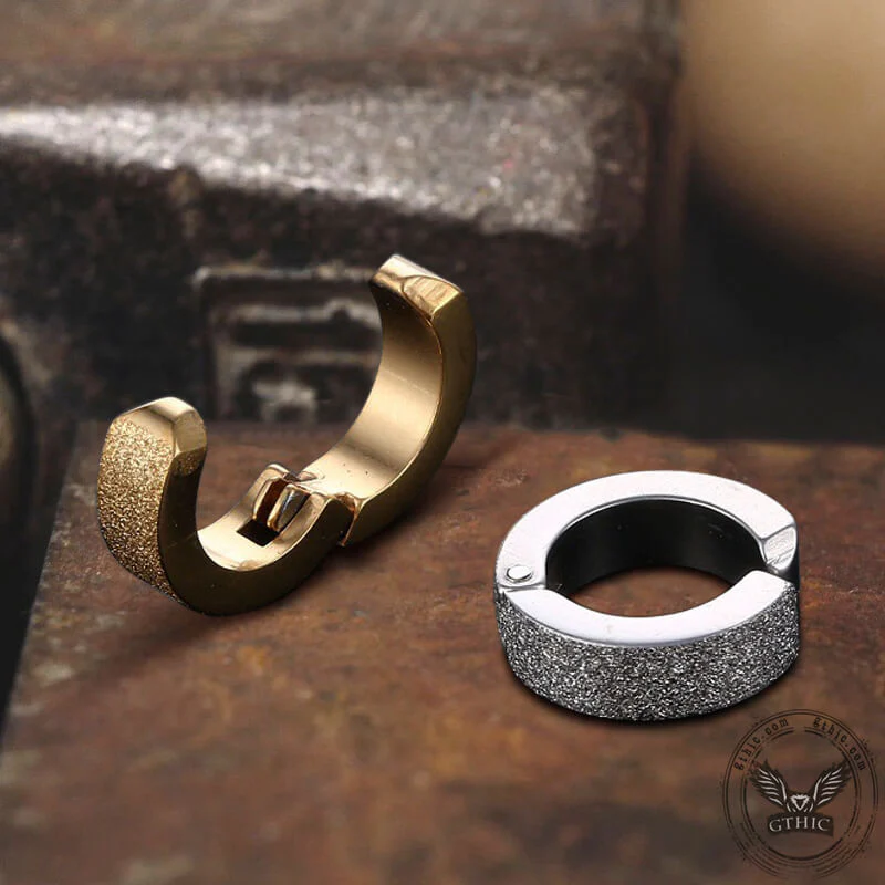 9330-punk-frosted-stainless-steel-hoop-ear-cuffs-9.webp Punk Frosted Stainless Steel Hoop Ear Cuffs