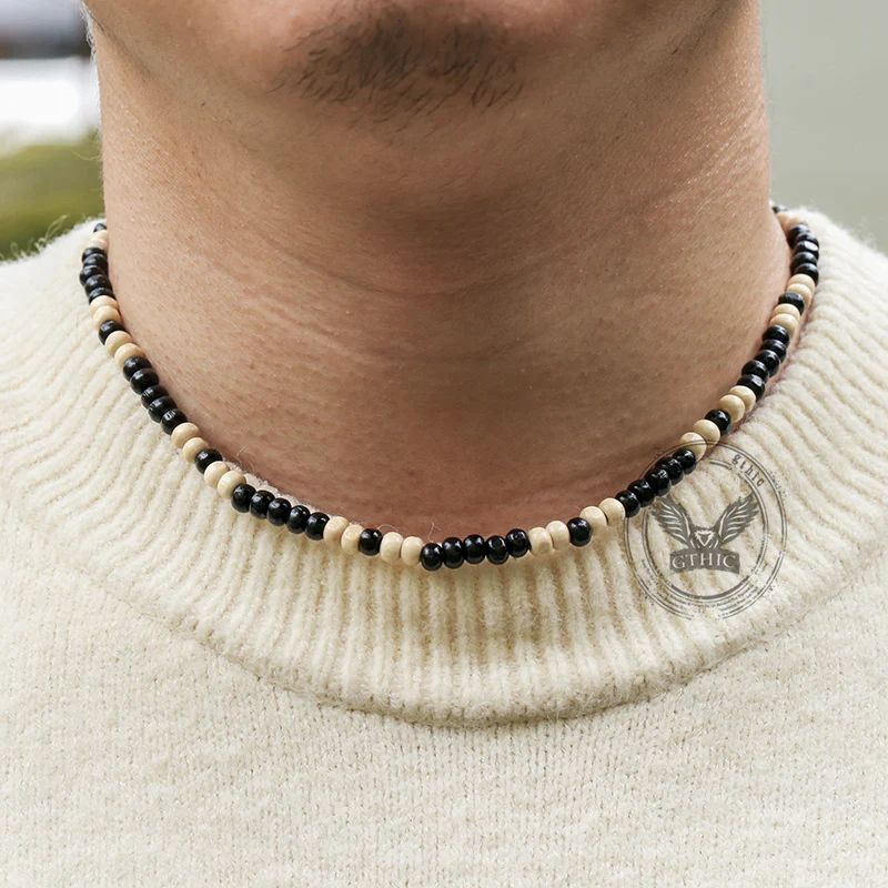 9443-simple-beaded-stainless-steel-surfer-necklace-2.webp Simple Beaded Stainless Steel Surfer Necklace