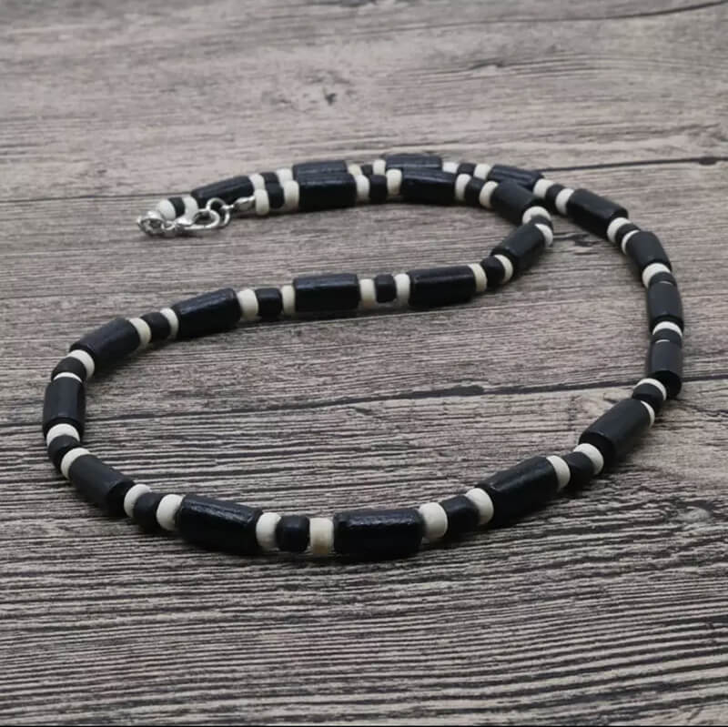 9443-simple-beaded-stainless-steel-surfer-necklace-5.jpg Simple Beaded Stainless Steel Surfer Necklace