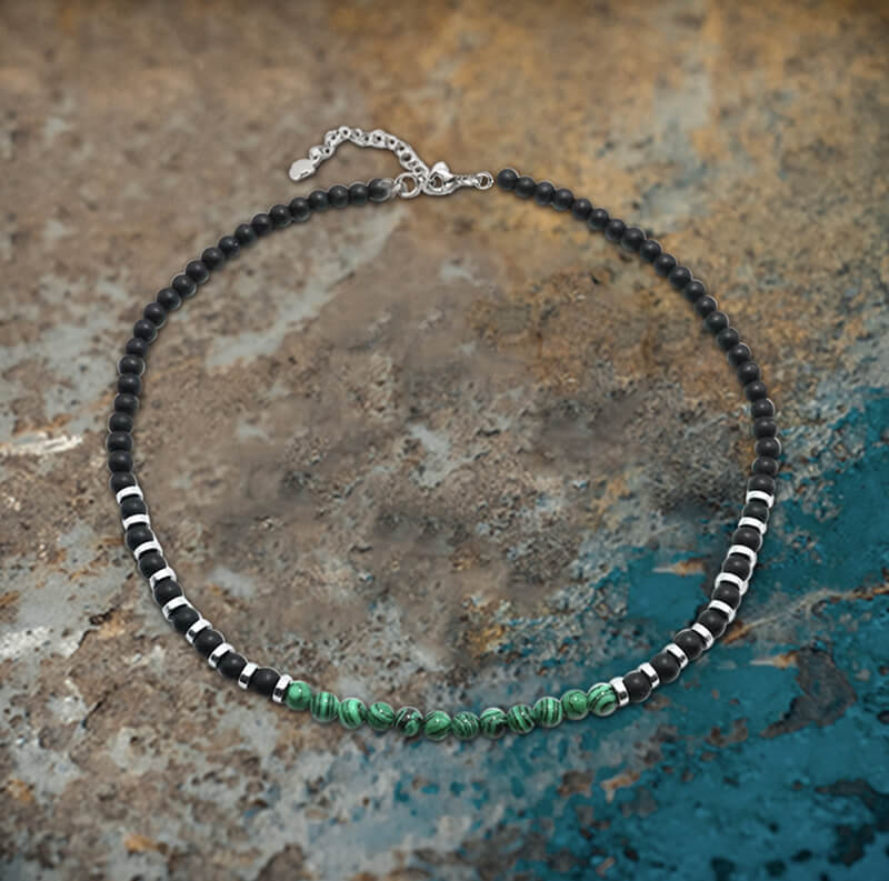 9443-simple-beaded-stainless-steel-surfer-necklace-8.jpg Simple Beaded Stainless Steel Surfer Necklace