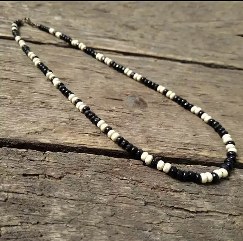 9444-stainless-steel-a-stainless-steel-a-variation-1.jpg Simple Beaded Stainless Steel Surfer Necklace