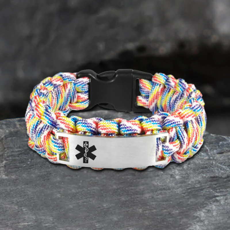 Star Of Life Stainless Steel Paracord Bracelet