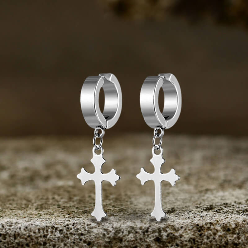 9471-simple-cross-design-stainless-steel-earrings-5.jpg Simple Cross Design Stainless Steel Earrings