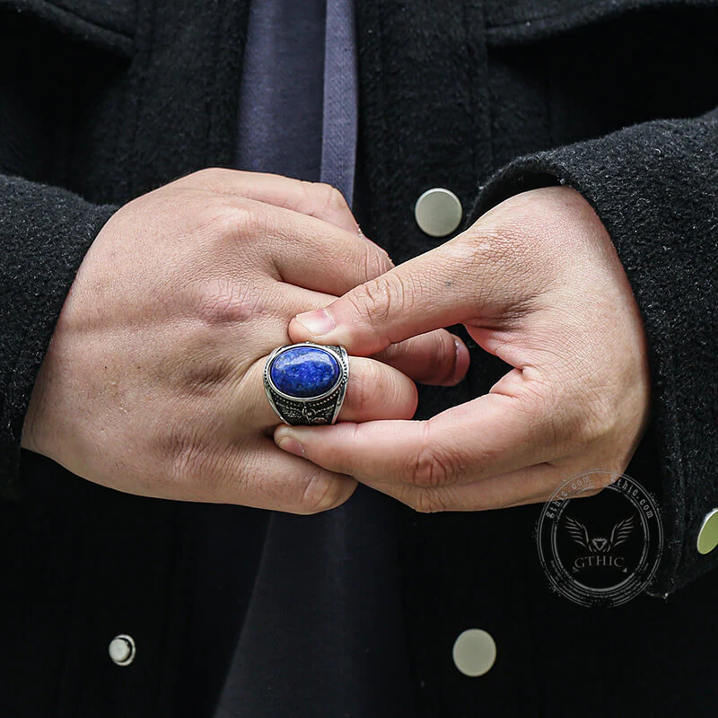 9527-lapis-lazuli-archangel-michael-stainless-steel-gemstone-ring-2.webp Lapis Lazuli Archangel Michael Stainless Steel Gemstone Ring