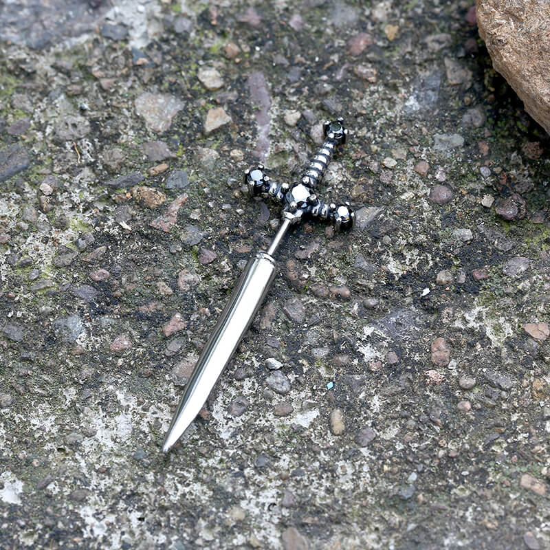 9548-gothic-sword-stainless-steel-stud-earrings-3.jpg Gothic Sword Stainless Steel Stud Earrings