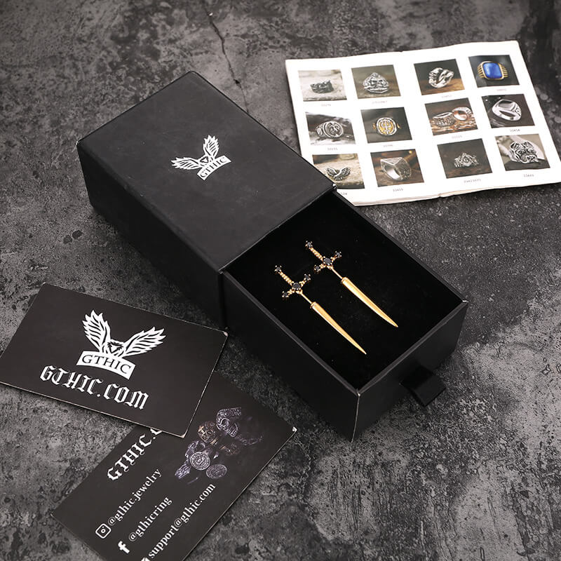 9548-gothic-sword-stainless-steel-stud-earrings-6.jpg Gothic Sword Stainless Steel Stud Earrings