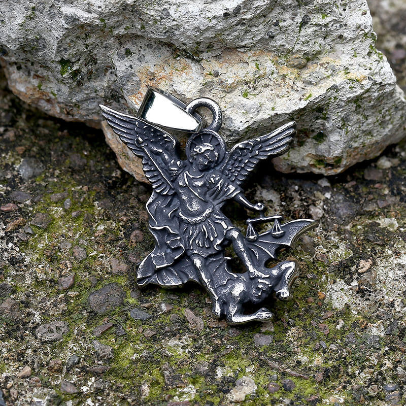 9794-st.-michael-archangel-stainless-steel-religion-pendant-1.jpg St. Michael Archangel Stainless Steel Religion Pendant