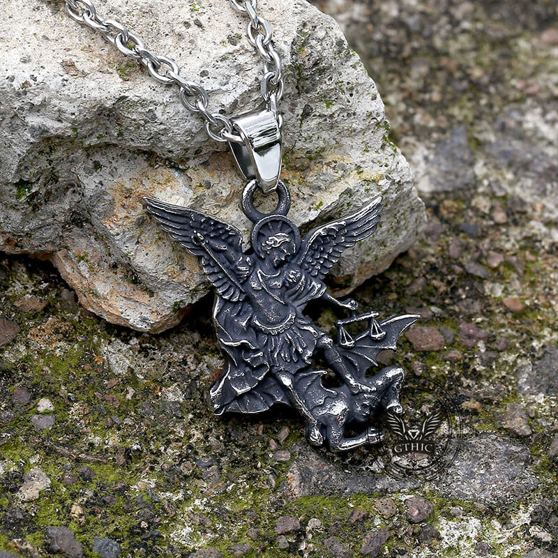 9794-st.-michael-archangel-stainless-steel-religion-pendant-3.jpg St. Michael Archangel Stainless Steel Religion Pendant