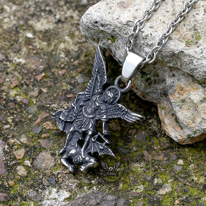 9794-st.-michael-archangel-stainless-steel-religion-pendant-5.jpg St. Michael Archangel Stainless Steel Religion Pendant