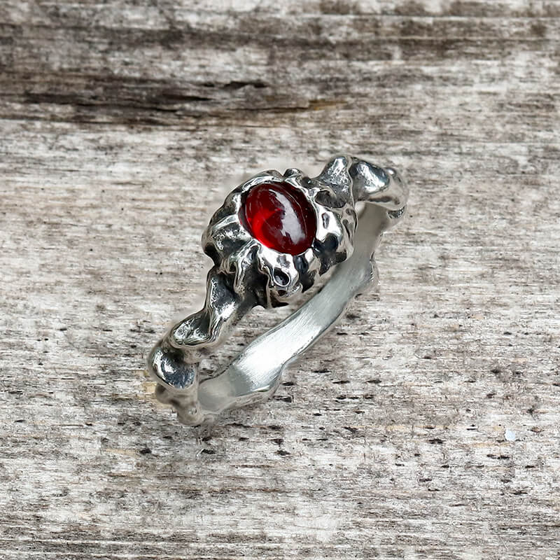 Gothic Branch Stainless Steel Engagement Ring