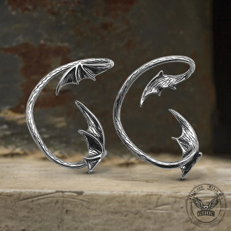 Devil Wings Stainless Steel Ear Cuffs