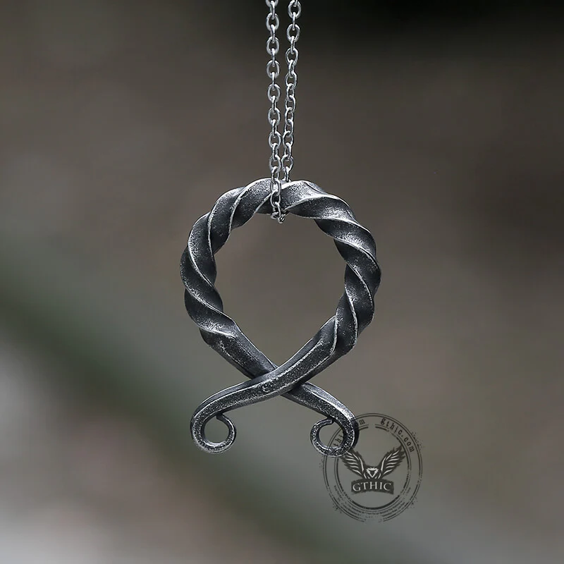 Troll Cross Stainless Steel Occultisme Pendant
